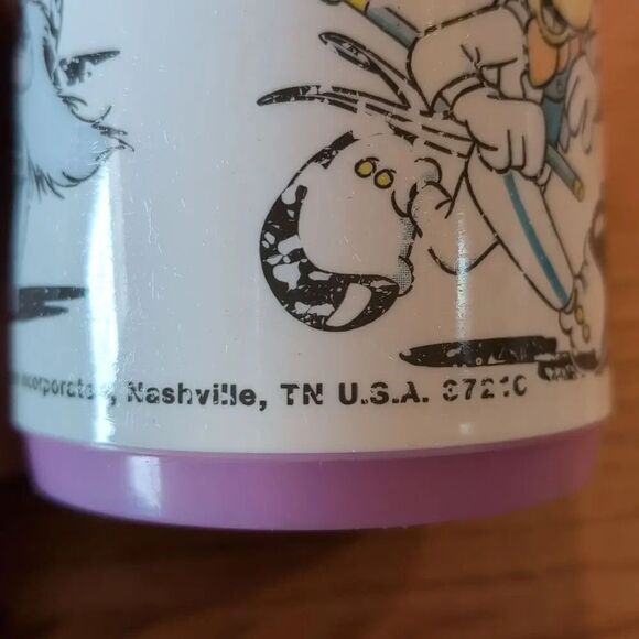 Vintage Mickey and Minnie Mouse Pink Children's Travel Mug, Aladdin Industries - Picture 6 of 16